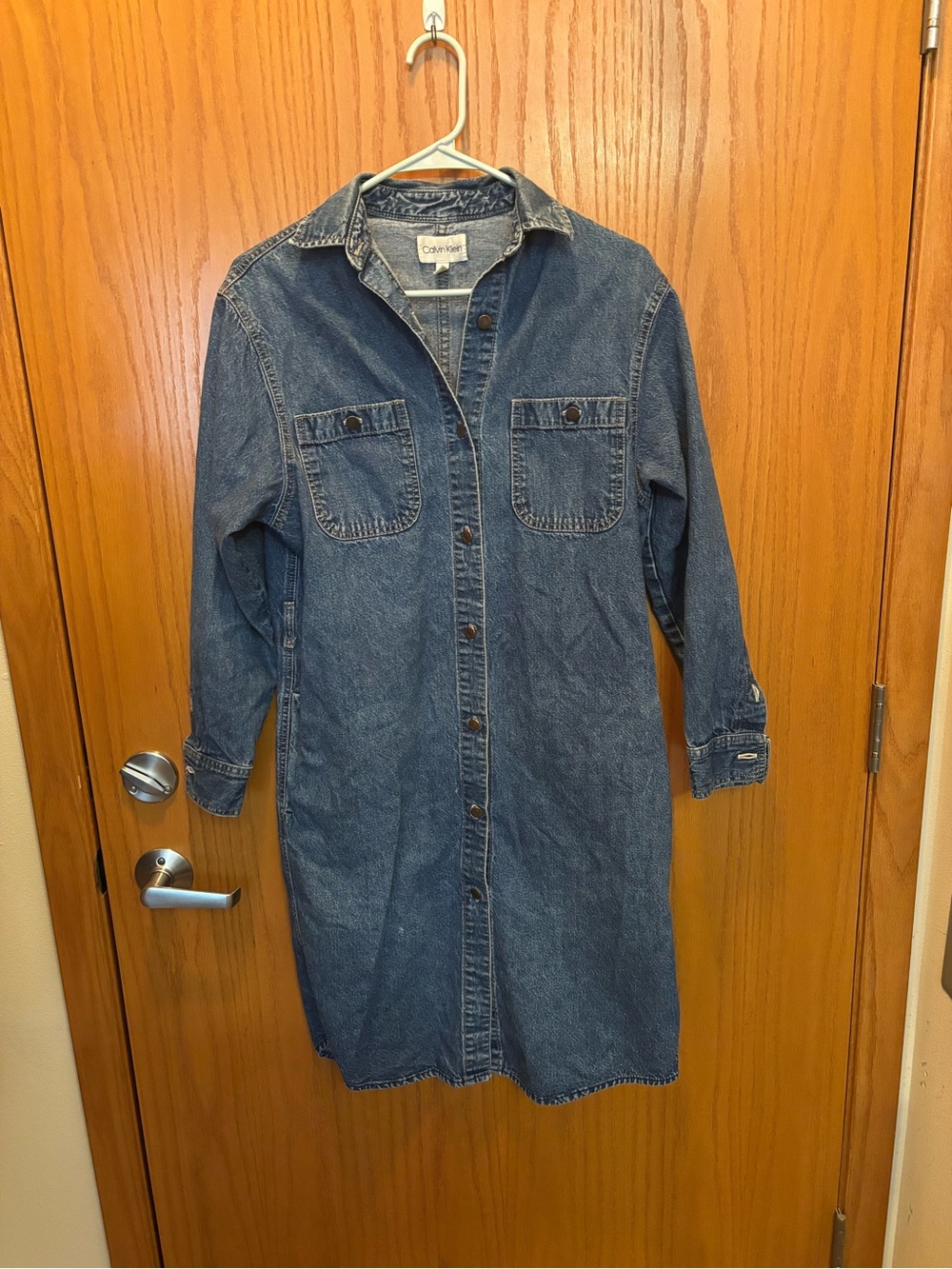 Calvin Klein Dark Blue Denim Dress 100% cotton